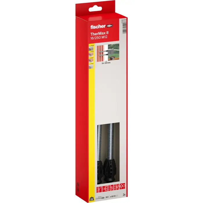 Fischer distance mounting system TherMax II 16/250 M12 (2) (galvanized steel)