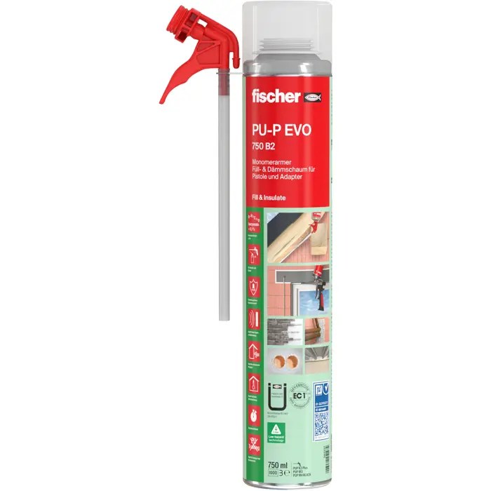 Fischer Monomer-poor PU foam PU-P EVO 750 B2 (white, 750ml)