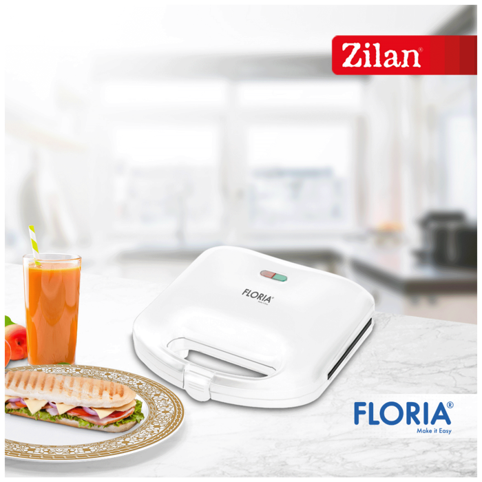 Floria Sendvič Toster, LED indikator, 750 W - ZLN0830