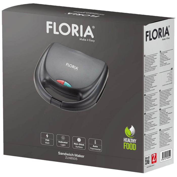 Floria Sendvič Toster, LED indikator, 800 W - ZLN8505