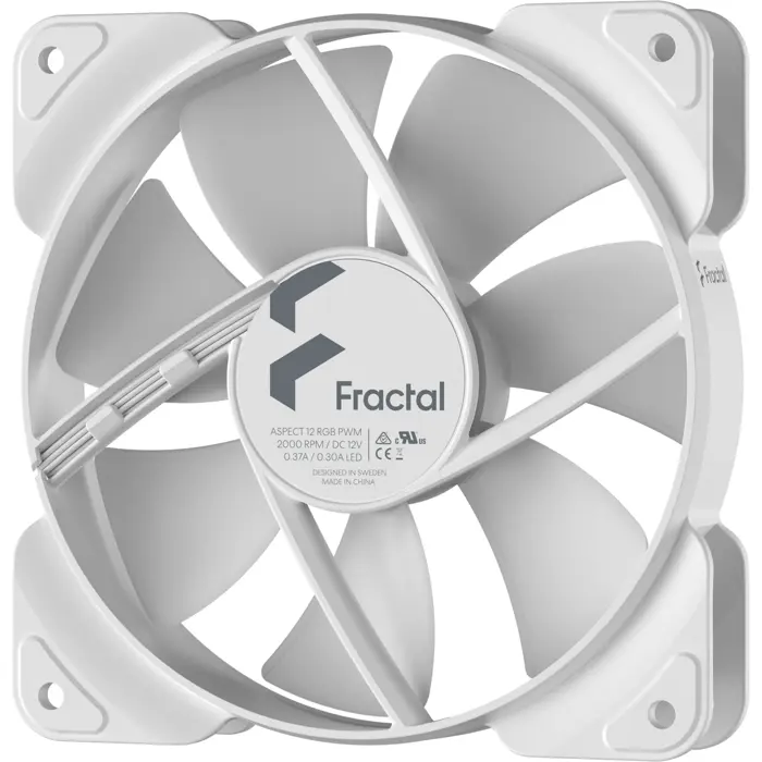 Fractal Design Aspect 12 RGB PWM White Frame, case fan (white)