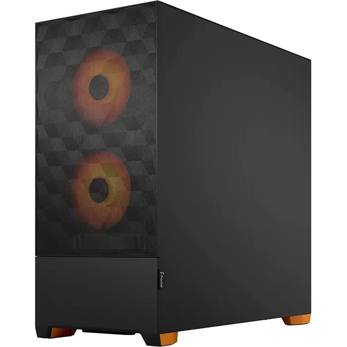 Fractal Design Pop Air RGB orange Core TG Clear Tint, Tower Case (black/orange)