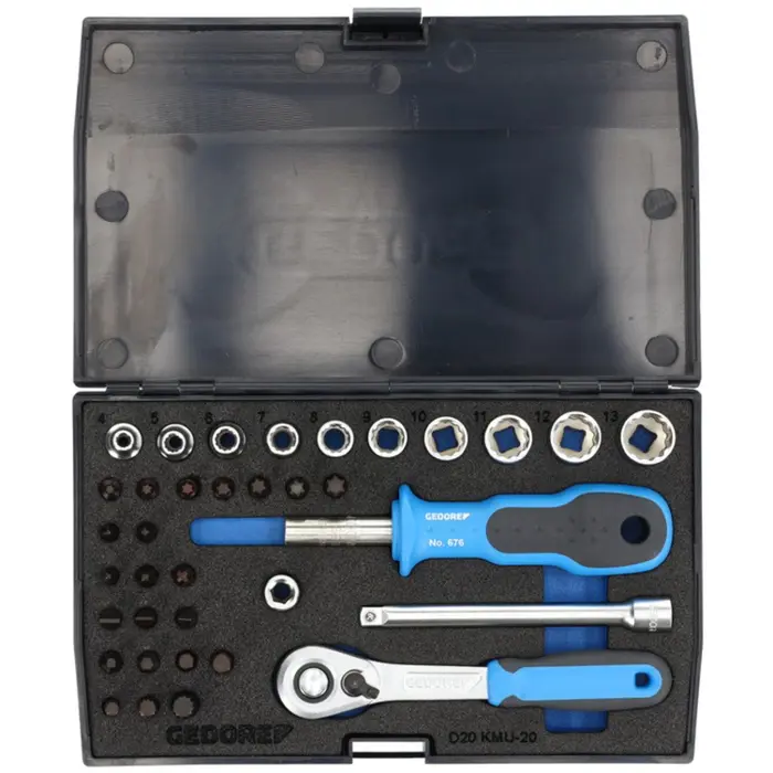 Gedore D-20 KMU-20 bit set/wrench set 1/4", 37-piece. - 1822373