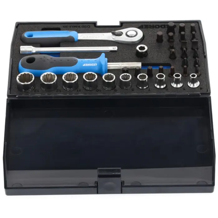 Gedore D-20 KMU-20 bit set/wrench set 1/4", 37-piece. - 1822373