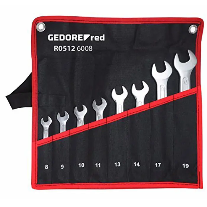 Gedore Red double-end wrench set, short, 8-piece, wrench (chrome, SW 6 - 22mm)
