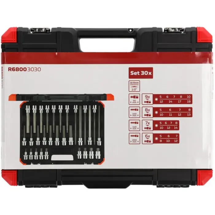 Gedore Red screwdriver socket set 1/2 hex 30 pieces - 3301573