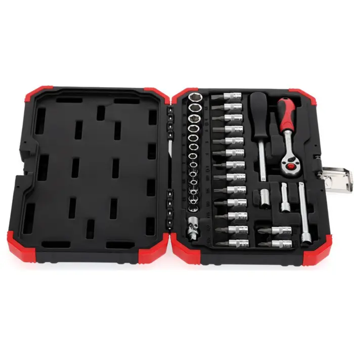 Gedore Red socket wrench set 1/4 SW4-13mm 33 pieces - 3300051