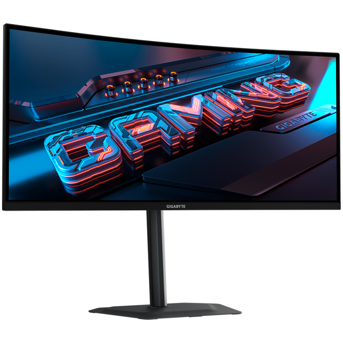 Gigabyte 34" 3440 x 1440 (WQHD), VA 1500R 200Hz, 125% sRGB, 1ms, 450 cd/m2, 4000:1 FreeSync Premium Pro, HDR 400, HDMI, DisplayPort, Speakers