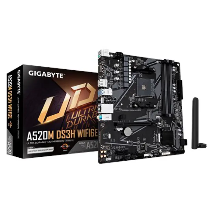 Gigabyte A520M DS3H WiFi6E (A520,AM4,mATX,DDR4)