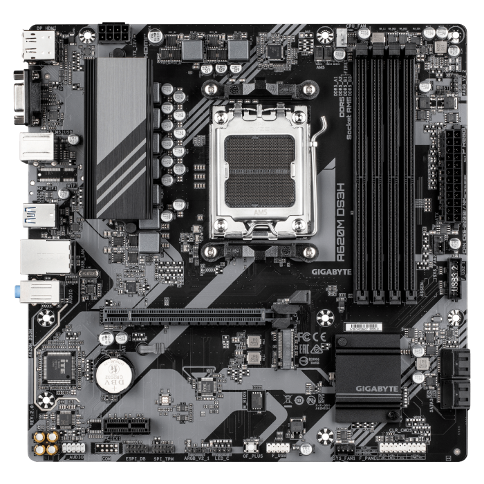 GIGABYTE A620M DS3H, DDR5, SATA3, USB3.2Gen1, DP, AM5 mATX