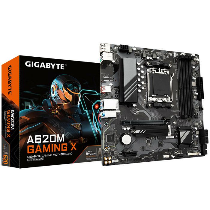 GIGABYTE A620M Gaming X, AMD A620 Mainboard, Socket AM5, DDR5 A620M Gaming X