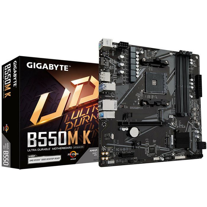 GIGABYTE B550M K, AMD B550 Mainboard - Socket AM4, DDR4 B550M K