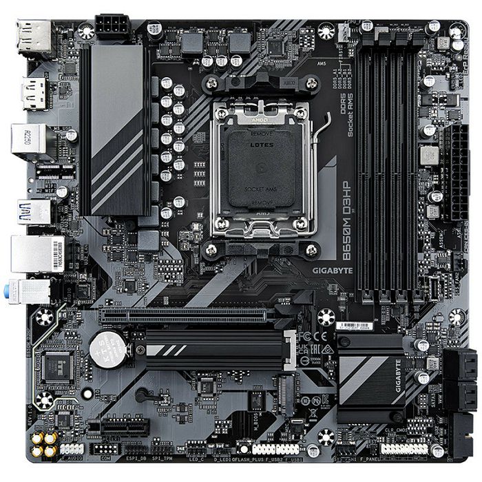 GIGABYTE B650M D3HP, AMD B650 Mainboard - Socket AM5, DDR5 B650M D3HP