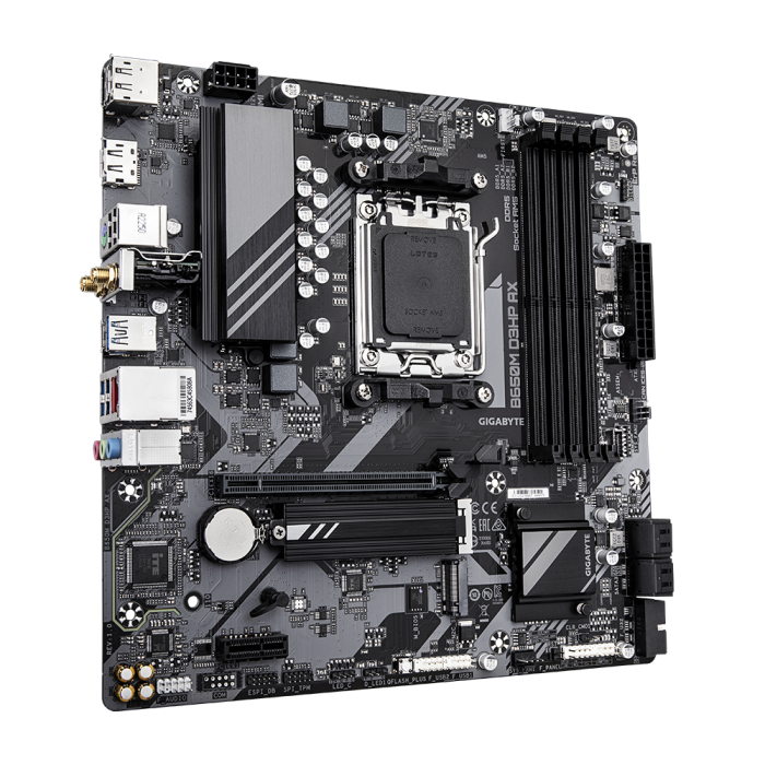 GIGABYTE B650M D3HP AX, DDR5, SATA3, USB3.2Gen1, DP, 2.5GbE, WiFi, AM5 mATX