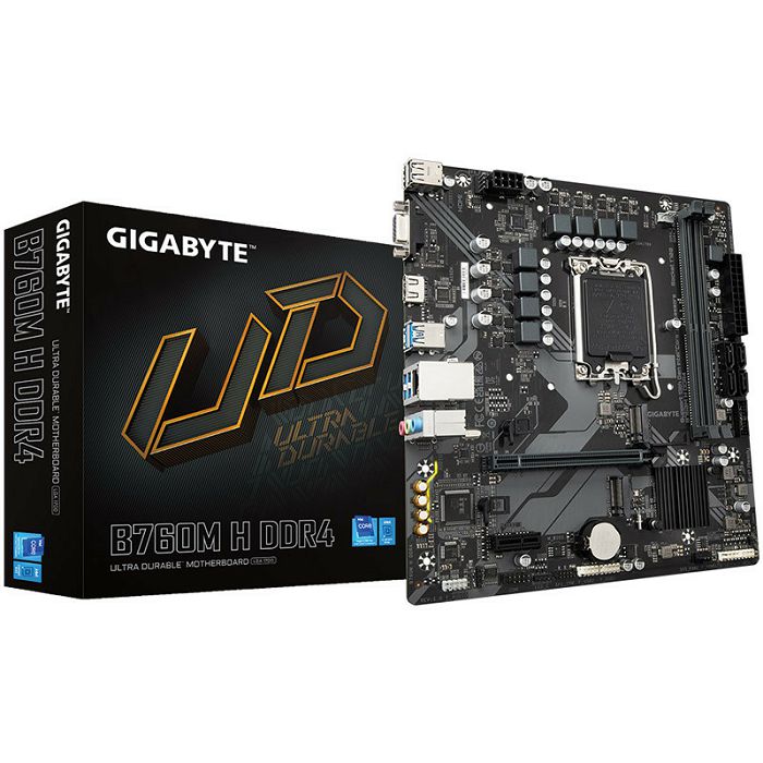 GIGABYTE B760M H DDR4, Intel B760 Mainboard, Socket 1700, DDR4 B760M H DDR4