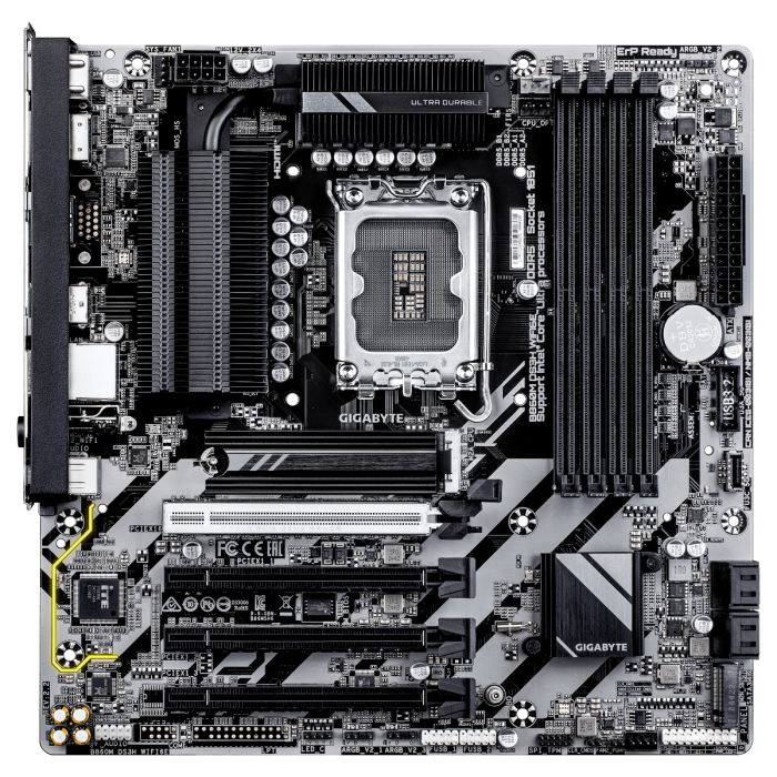 GIGABYTE B860M DS3H WIFI6E, DDR5, SATA3, USB3.2Gen2, DP, WiFi 6E, LGA1851 mATX