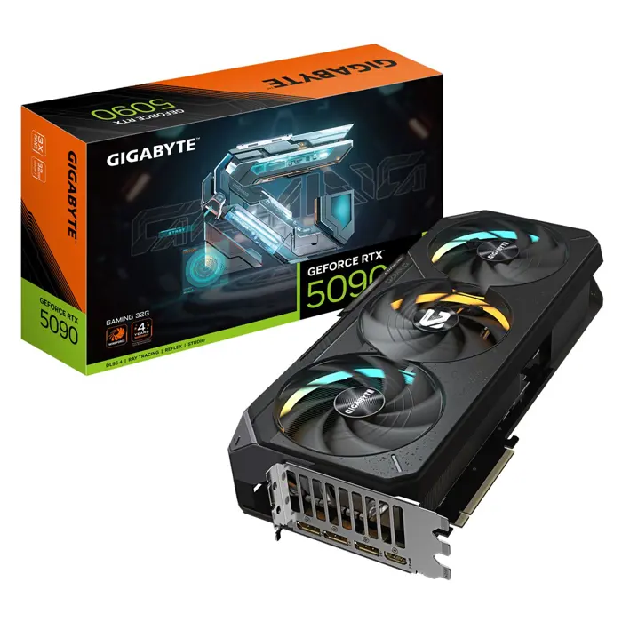 GIGABYTE GeForce RTX 5090 GAMING 32G Graphics Card - 32GB GDDR7, 512bit, PCI-E 5.0, 2407MHz Core Clock, 3 x DP 2.1a, 1 x HDMI 2.1b, NVIDIA DLSS 4, GV-N5090GAMING-32GD