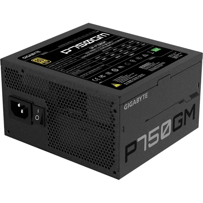 GIGABYTE GP-P750GM, PC power supply unit (black, 4x PCIe, cable management)
