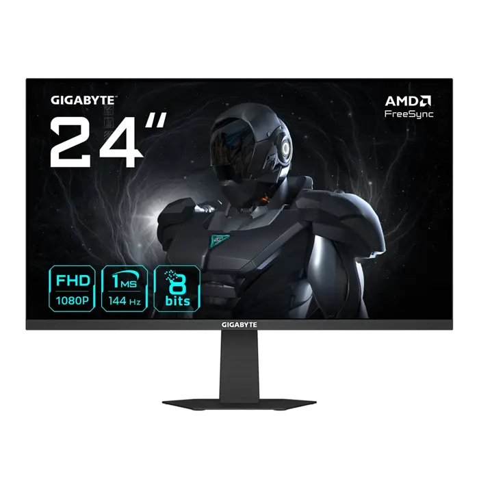 GIGABYTE GS24F14 24” FHD Gaming Monitor - 1920 x 1080, 144Hz, 1ms, 300 cd/m², HDMI 1.4, Displayport 1.2