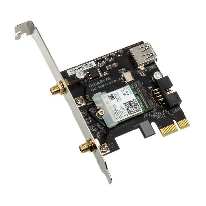 GIGABYTE WB1733D-I, WLAN + Bluetooth 5.0 Adapter PCIe 802.11ac GC-WB1733D-I