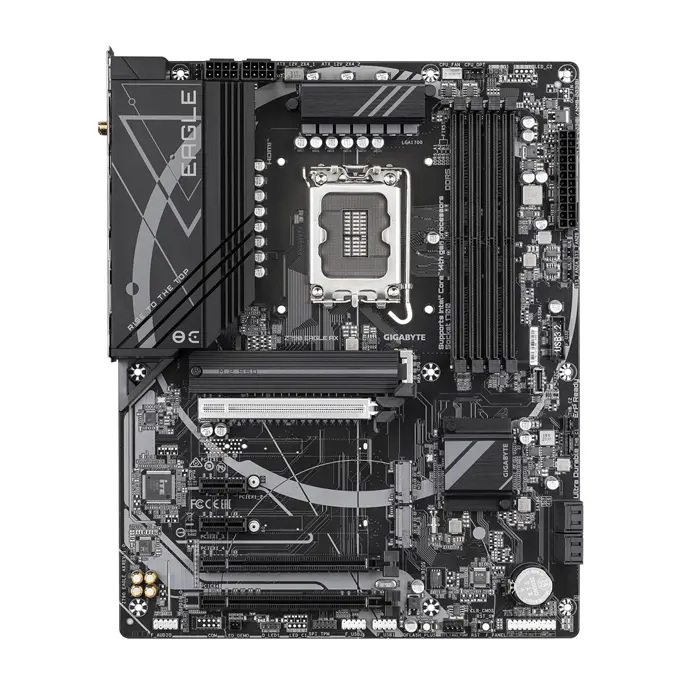 GIGABYTE Z790 EAGLE AX Motherboard - Supports Intel Core 14th Gen CPUs, 12+1+1Phases Digital VRM, up to 7600MHz DDR5 (OC), 3xPCIe 4.0 M.2, Wi-Fi 6E, 2.5GbE LAN, USB 3.2 Gen 2