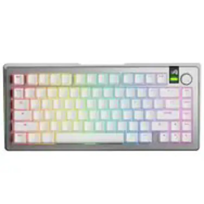 Glorious GMMK 3 Pro Wireless 75% Custom Gaming Keyboard - Pre-Built, ANSI (US), Fox Switches, Silver