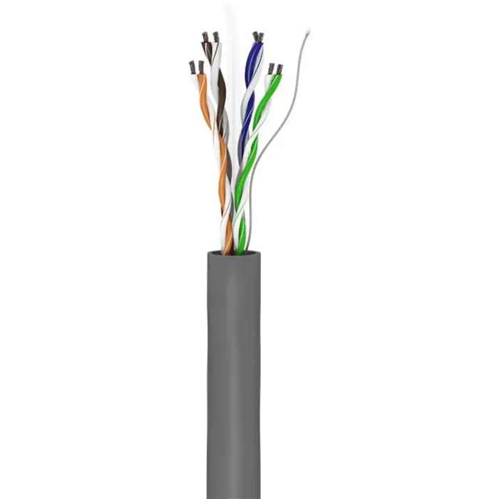 Goobay network cable Cat.6, U/UTP (gray, 100 meters)