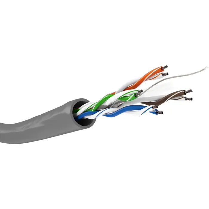 Goobay network cable Cat.6, U/UTP (gray, 100 meters)