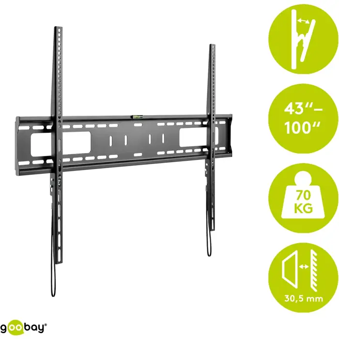 Goobay Pro TILT (XL), wall mount (black)