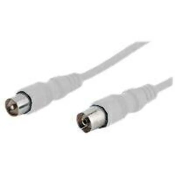 goobay RF-Plug - RF-Buchse, Cable white, 10 Meter