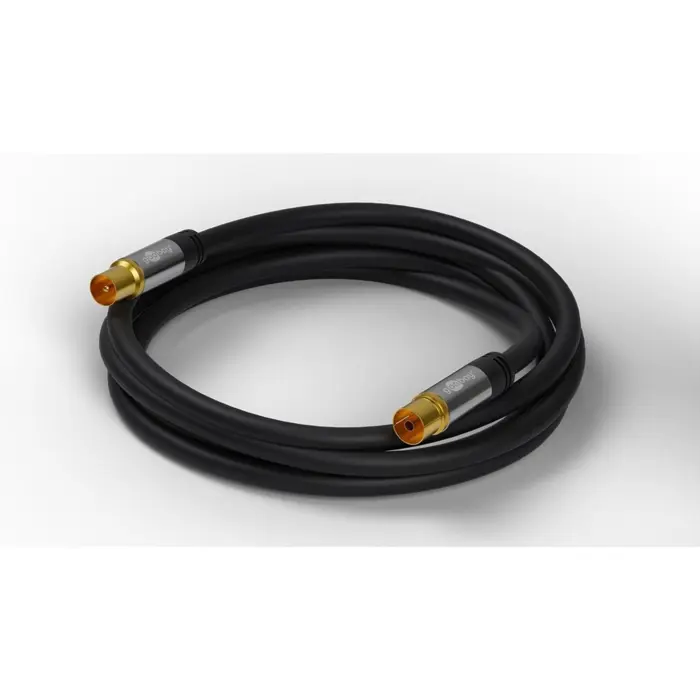 goobay TV antenna cable 135dB black 10m -4x shielded