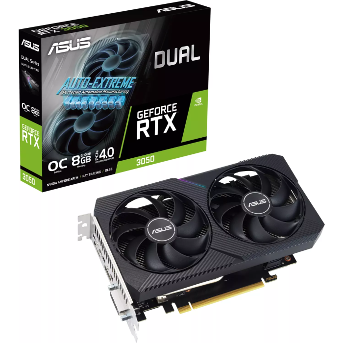 ASUS GeForce RTX 3050 DUAL OC V2, 8GB GDDR6, PCI-E 4.0 DUAL-RTX3050-O8G-V2