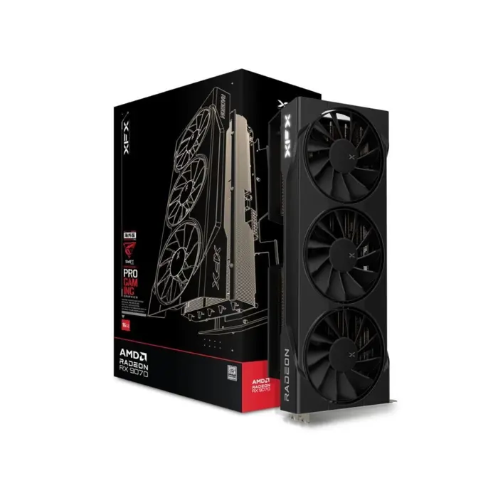 Graphics card. XFX Swift RX 9070 3-FAN Gaming Ed 16GB