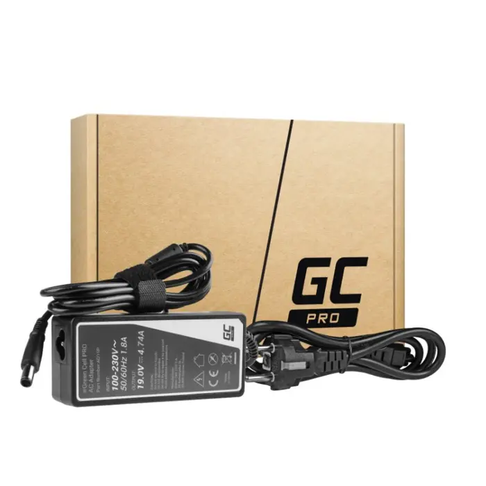 Green Cell PRO (AD15P) AC adapter 90W, 19V/4.74A, 7.4mm-5.0mm