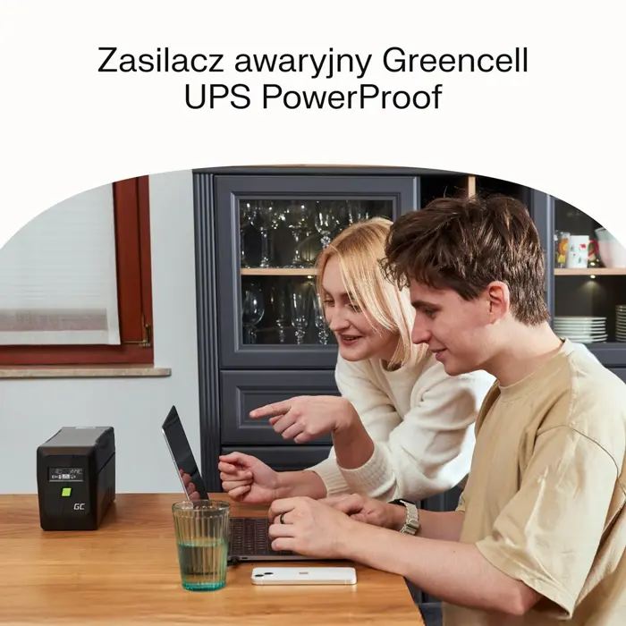 Green Cell uninterruptible power supply (UPS) Line-Interactive 1 kVA 600 W 4 AC outlet(s)