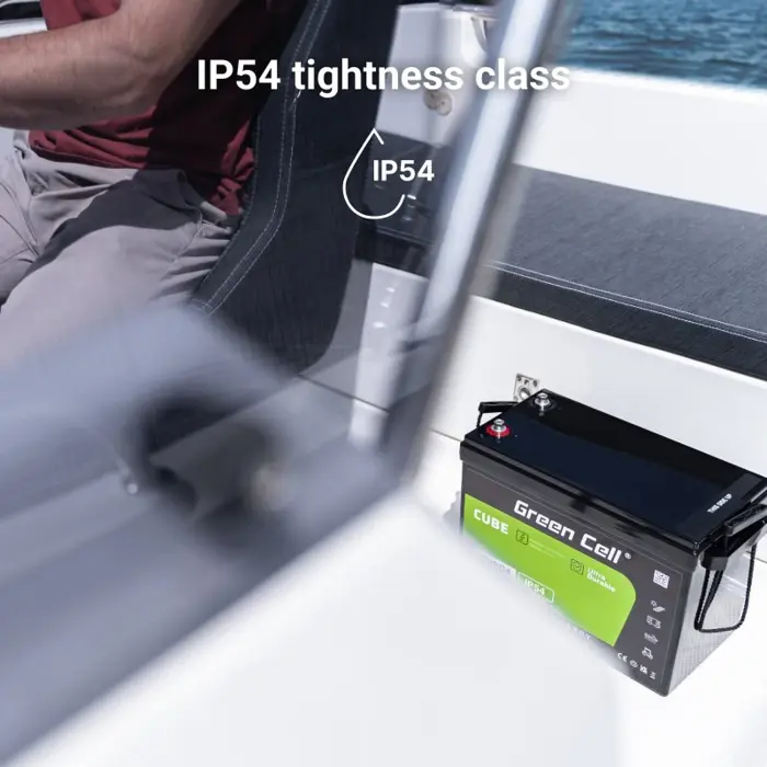Green Cell Žalias Cell CUBE LiFePO4 125Ah 12,8V 1600Wh liio geležies fosfato baterija kemperiui, sauls energijai, neprijungtai prie tinklo, laivui Lithium Iron Phosphate (LiFePO4) 12.8 V
