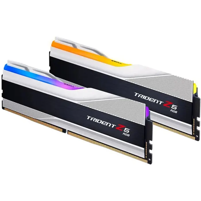 G.Skill DDR5 64GB 6400-32 Trident Z5 RGB Silver Dual-Kit F5-6400J3239G32GX2-TZ5RS