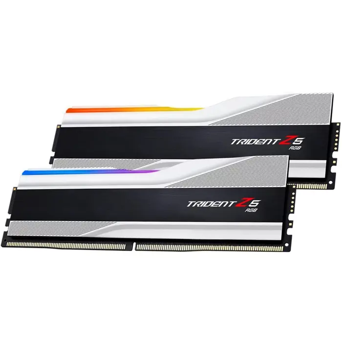 G.Skill DDR5 64GB 6400-32 Trident Z5 RGB Silver Dual-Kit F5-6400J3239G32GX2-TZ5RS