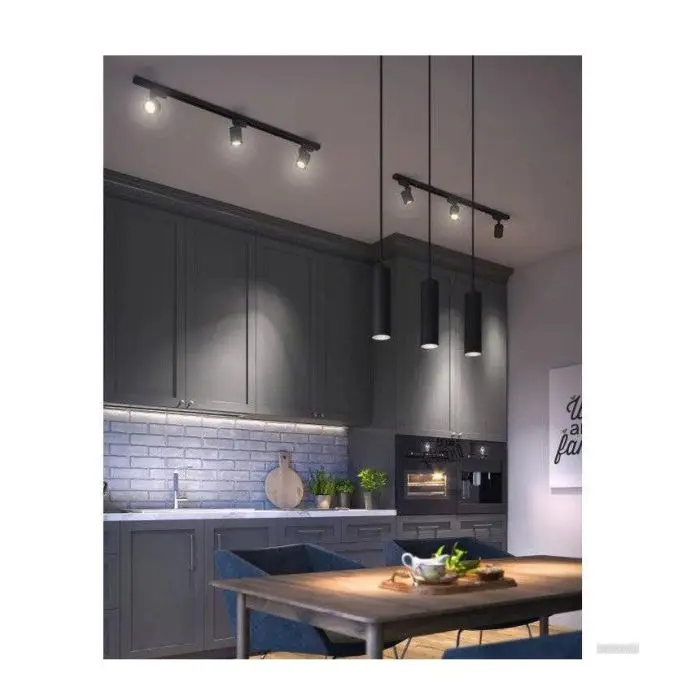 GTV pendant lamp TRESOS 3xGU10 220V, black
