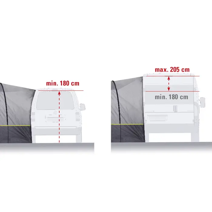 High Peak bus awning Trento 2.0 (grey/lime, model 2022)