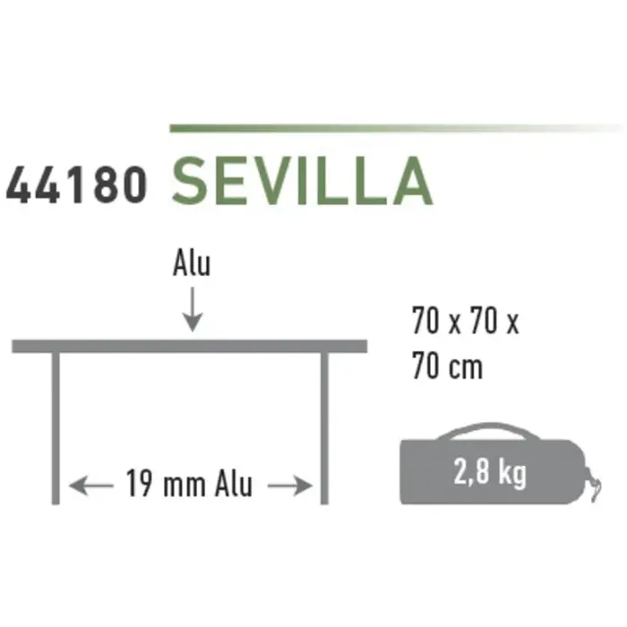 High Peak Camping Table Sevilla 44180