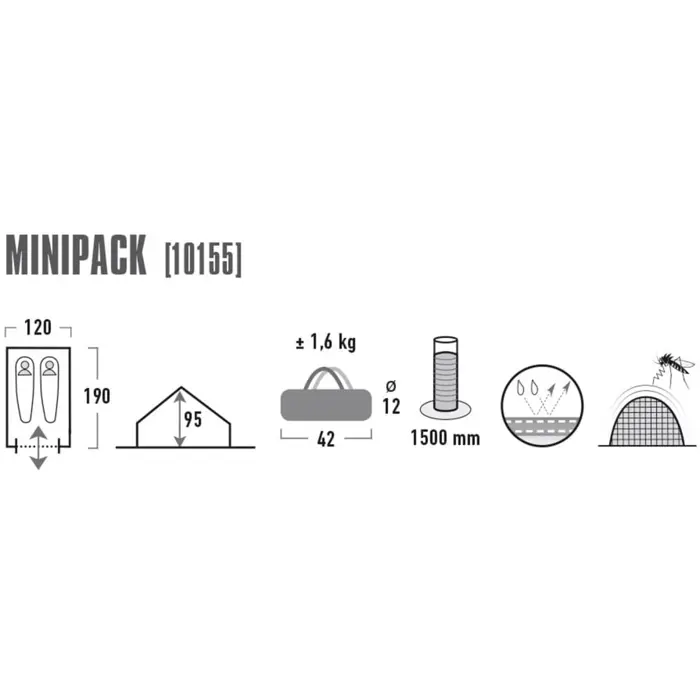 High Peak Minipack 2P - 10155