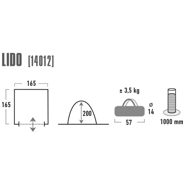 High Peak Shower/Changing Tent Lido - 14012