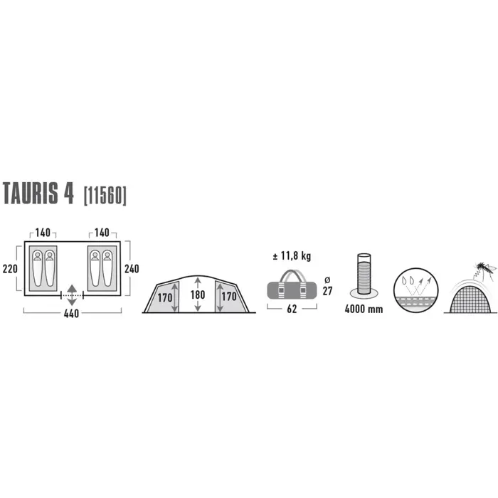 High Peak Tauris 4P - 11560