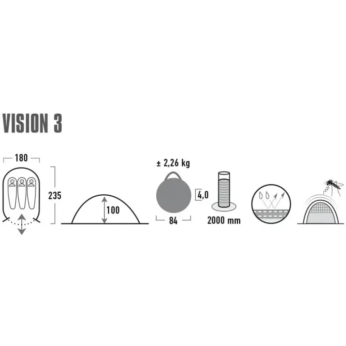 High peak tent Vision 3 3P - 10290