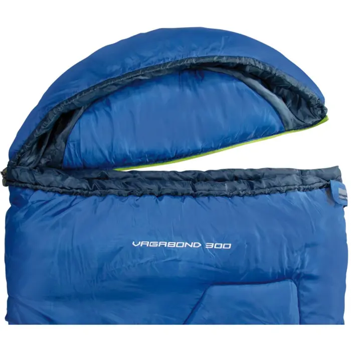 High Peak Vagabond 300 sleeping bag (blue/dark blue, with hood)
