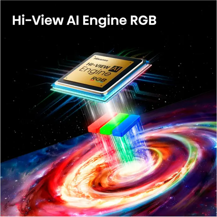 Hisense 100UR8DS RGB MiniLED (253 cm (100 inches), black/dark gray, UltraHD/4K, Hi-View AI Engine RGB, 180Hz panel)