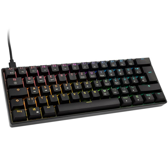 HK Gaming GK61 Optical Gaming Keyboard, Gateron Optical Yellow - black gk61_de_bk_opt_yellow