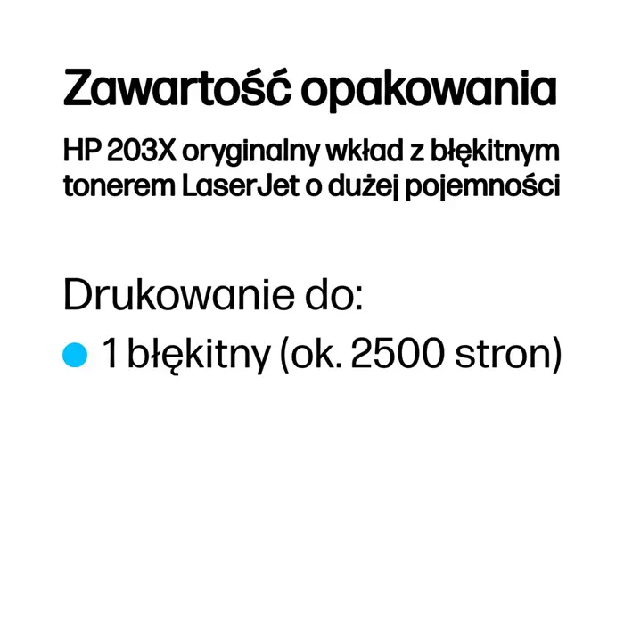 HP 203X High Yield Cyan Original LaserJet Toner Cartridge