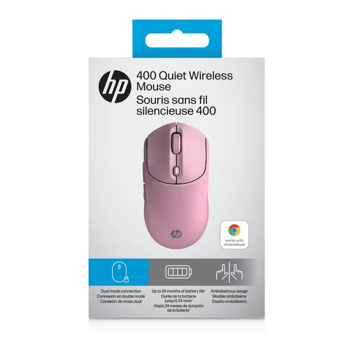 HP 400 Quiet Pink Wireless Mouse